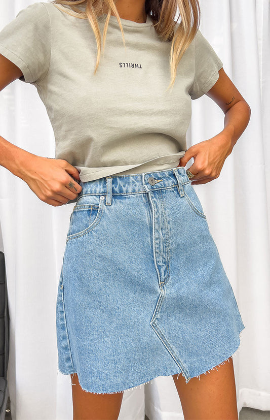 Abrand A Walkin On Blue Aline Skirt