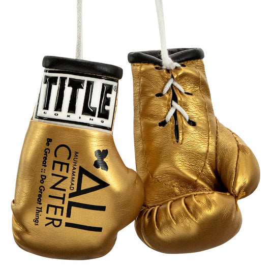 color:gold::Ali Center Mini Boxing Gloves main view
