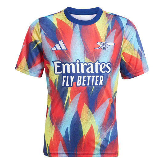 adidas 2025-26 Arsenal Youth Pre-Match Soccer Jersey (Front)