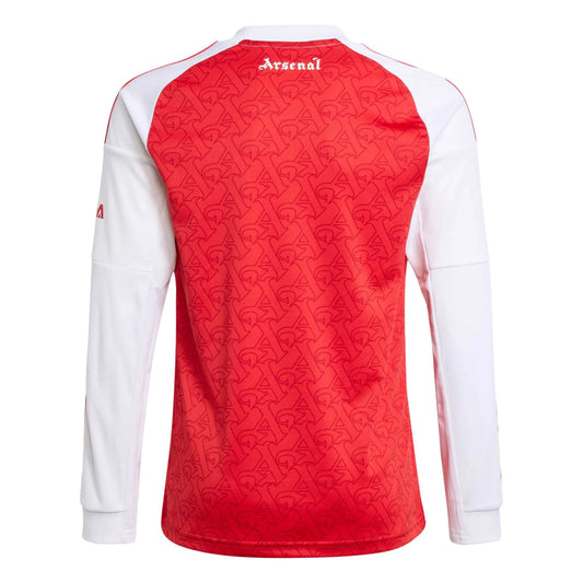 adidas 2025-26 Arsenal Youth Stadium Home Long-Sleeve Soccer Jersey