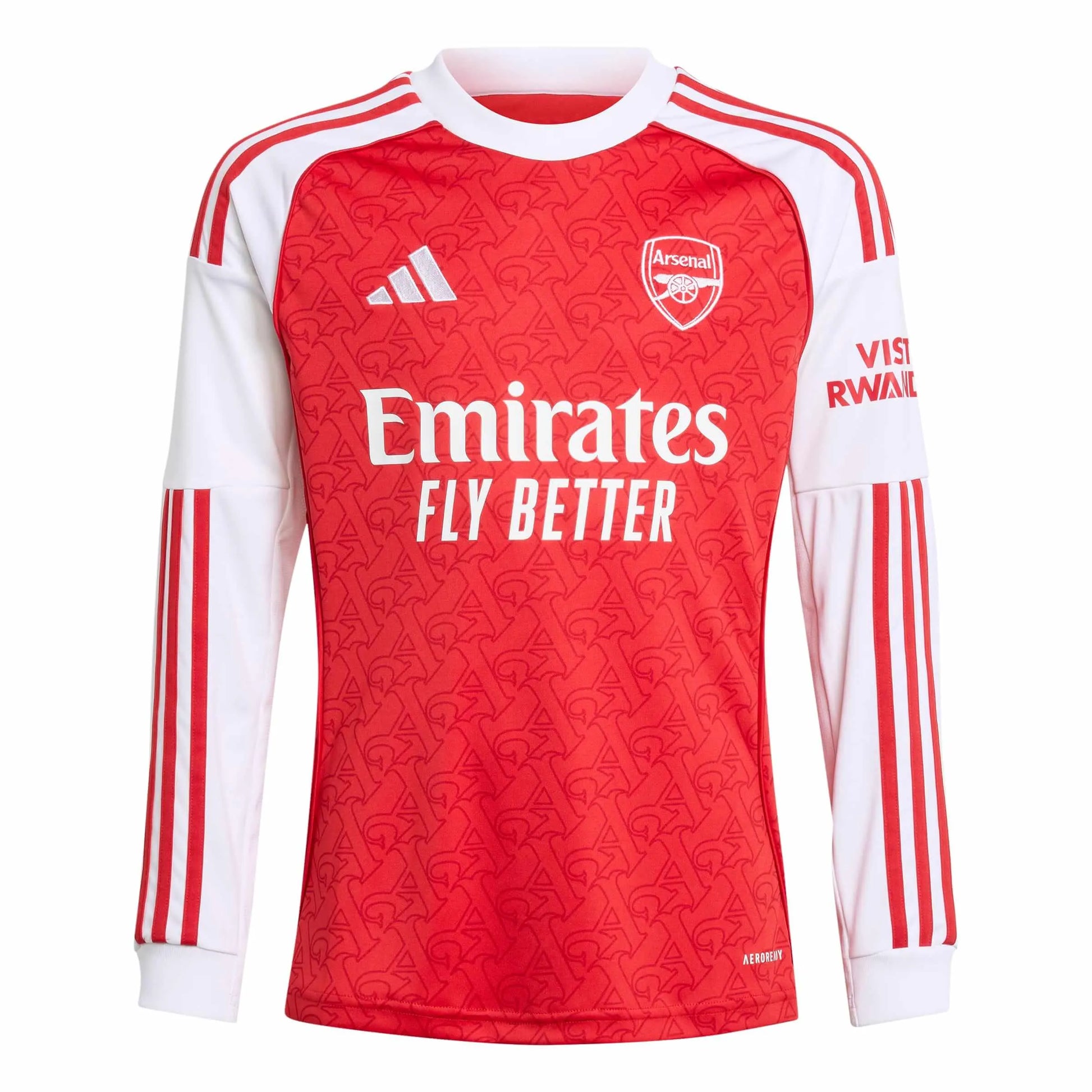 adidas 2025-26 Arsenal Youth Stadium Home Long-Sleeve Soccer Jersey (Front)