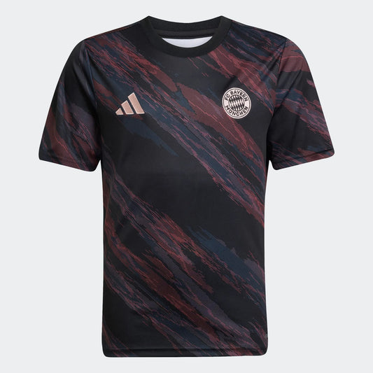 adidas 2025-26 Bayern Munich Youth Pre-Match Soccer Jersey (Front)
