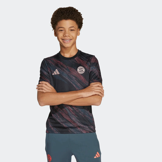 adidas 2025-26 Bayern Munich Youth Pre-Match Soccer Jersey