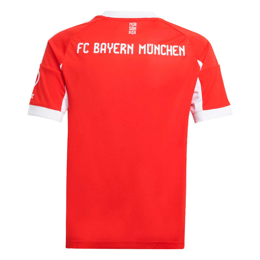 adidas 2025-26 Bayern Munich Youth Stadium Home Soccer Jersey