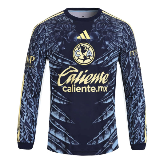 adidas 2025-26 Club America Men's Stadium Away Long-Sleeve Soccer Jersey (Front)