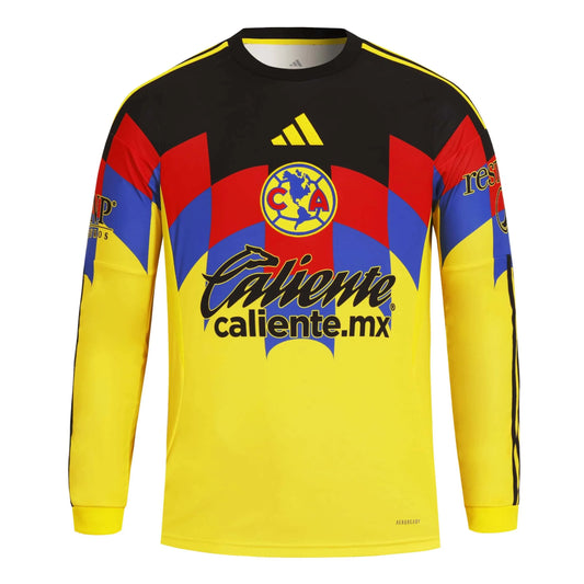 adidas 2025-26 Club America Men's Stadium Home Long-Sleeve Soccer Jersey (Front)