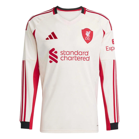 adidas 2025-26 Liverpool Men's Stadium Away Long-Sleeve Soccer Jersey (Front)