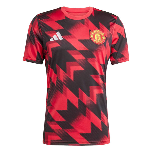 adidas 2025-26 Manchester United Men's Pre-Match Soccer Jersey (Front)