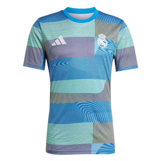 adidas 2025-26 Real Madrid Men's Pre-Match Soccer Jersey (Front)