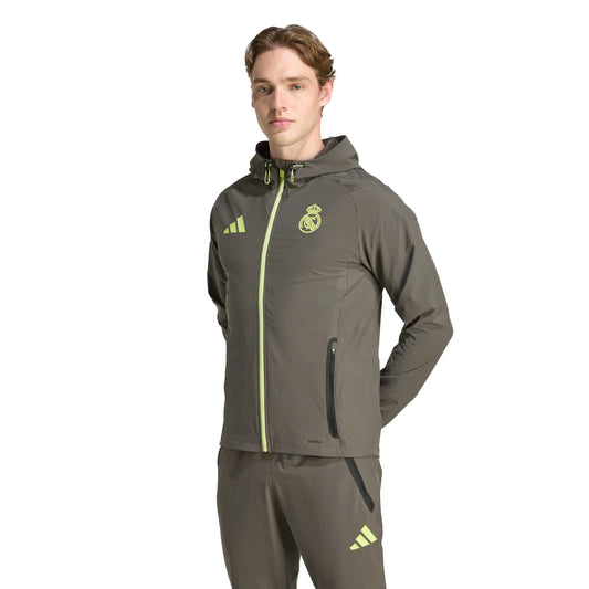 adidas 2025-26 Real Madrid Men's Tiro 25 Competition Vis Tech Travel Jacket