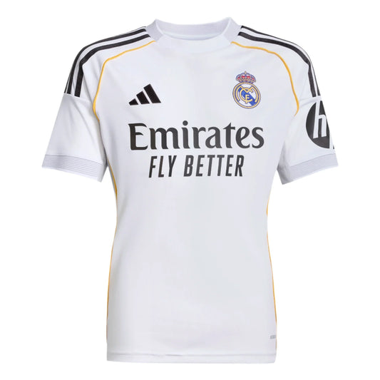 adidas 2025-26 Real Madrid Youth Stadium Home Soccer Jersey (Front)
