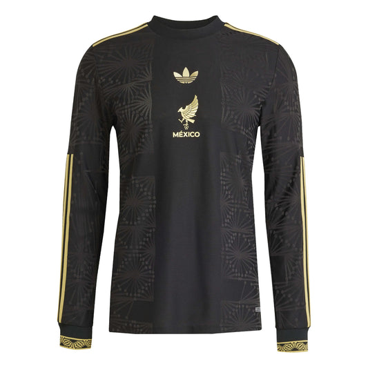 adidas 2025 Mexico Men's De Oro Authentic Long-Sleeve Soccer Jersey (Front)