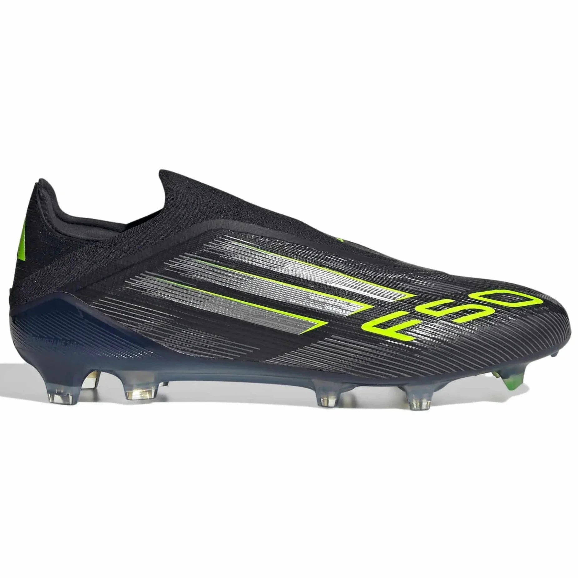 adidas F50 Elite Laceless Firm Ground Soccer Cleats - Electric Stealth Pack (FA25) (Side 1)