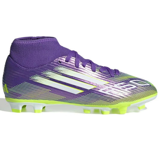 adidas JR F50 Club Mid Firm-Multi Ground Soccer Cleats - Radiant Blaze Pack (FA25) (Side 1)