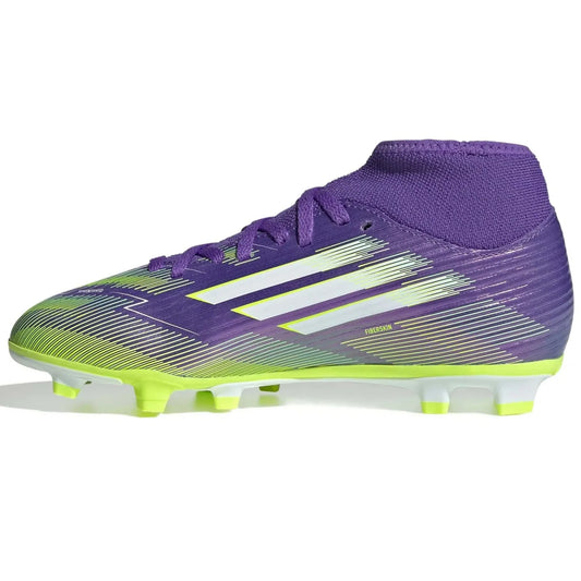 adidas JR F50 Club Mid Firm/Multi Ground Soccer Cleats - Radiant Blaze Pack (FA25)