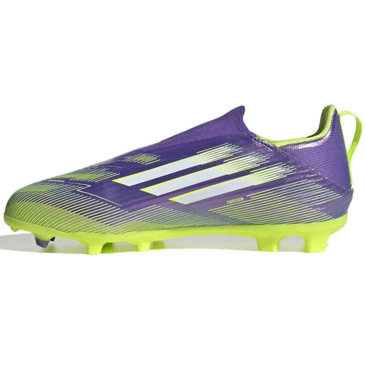 adidas JR F50 League Laceless Firm/Multi Ground Soccer Cleats - Radiant Blaze Pack (FA25)