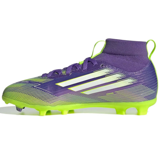 adidas JR F50 League Mid Firm/Multi Ground Soccer Cleats - Radiant Blaze Pack (FA25)