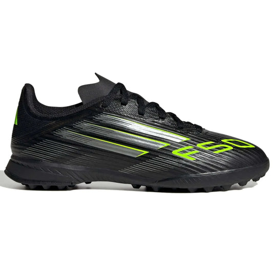 adidas JR F50 League Turf Soccer Shoes - Electric Stealth Pack (FA25) (Side 1)