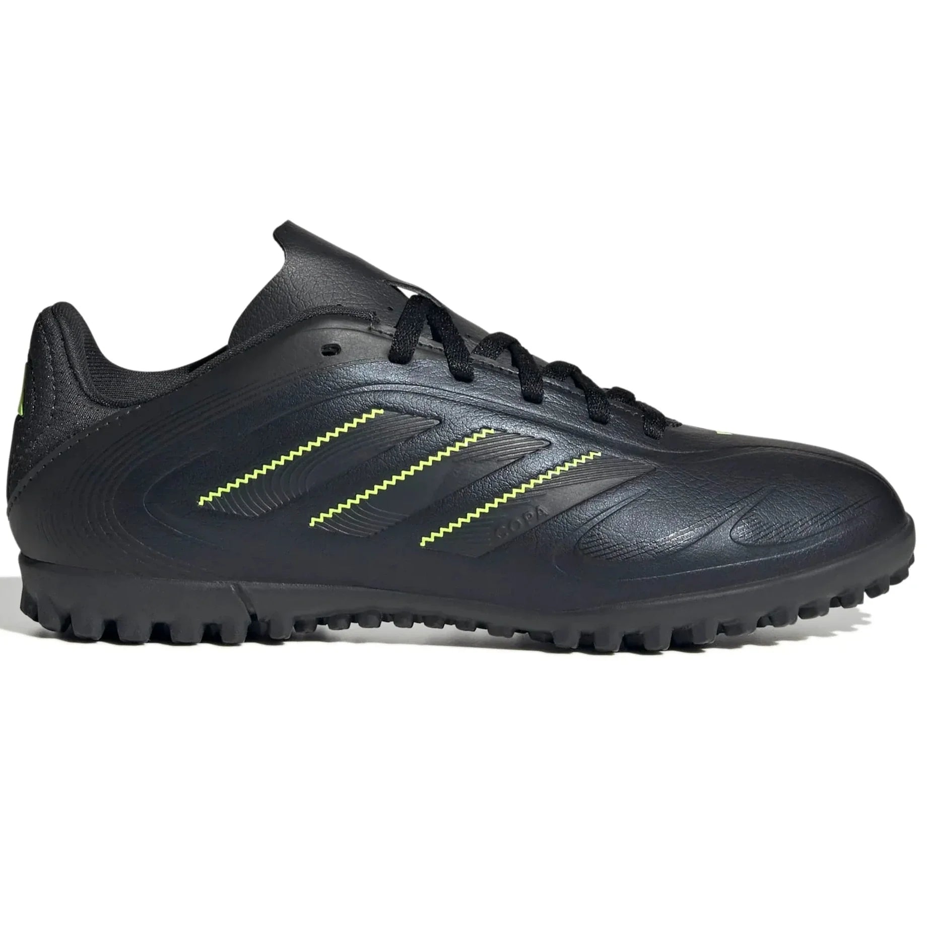 adidas Kids Copa Pure III Club Turf Soccer Shoes - Electric Stealth Pack (FA25) (Side 1)