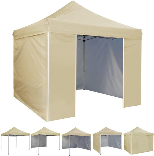 10' x 10' Pop Up Removable Sidewall Canopy Tent-Waterproof with Rolling Storage Bag
