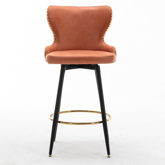 29" Modern Leathaire Fabric bar chairs,180° Swivel Bar Stool Chair for Kitchen,Set of 2