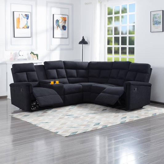 89.8” Manual Reclining Sectional Sofa