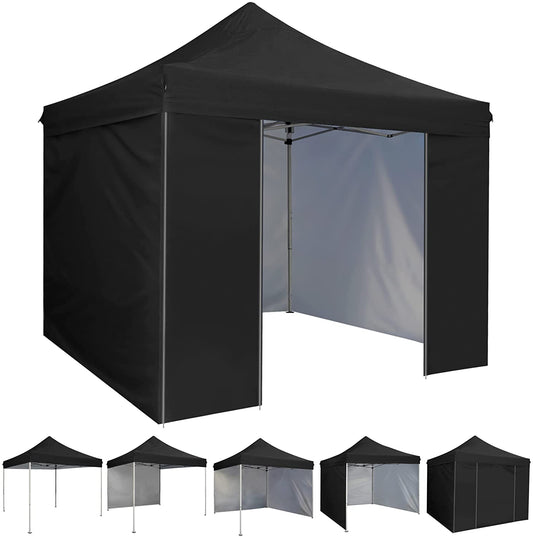 10' x 10' Pop Up Removable Sidewall Canopy Tent-Waterproof with Rolling Storage Bag