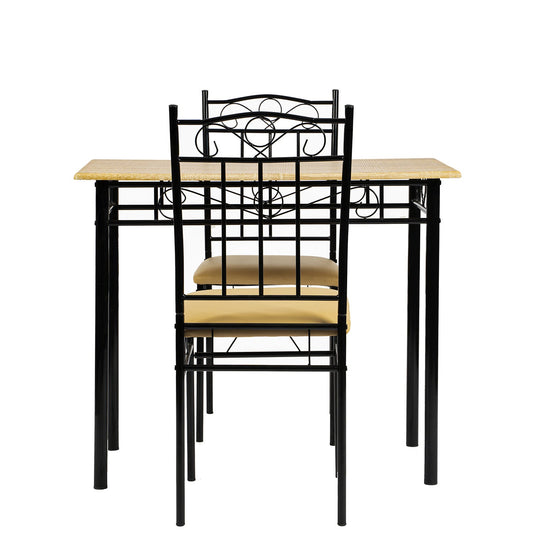 3 Piece Dining Set,dark wood