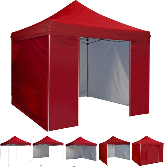 10' x 10' Pop Up Removable Sidewall Canopy Tent-Waterproof with Rolling Storage Bag