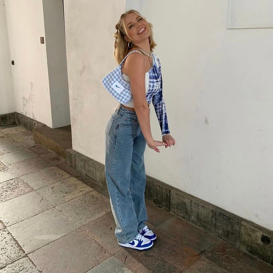 Aliah one-shoulder Patchwork Top