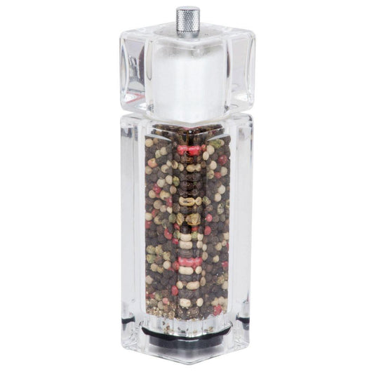 Acrylic Fresh Salt & Pepper 2-in-1 Combo Mill, 6.5 inches