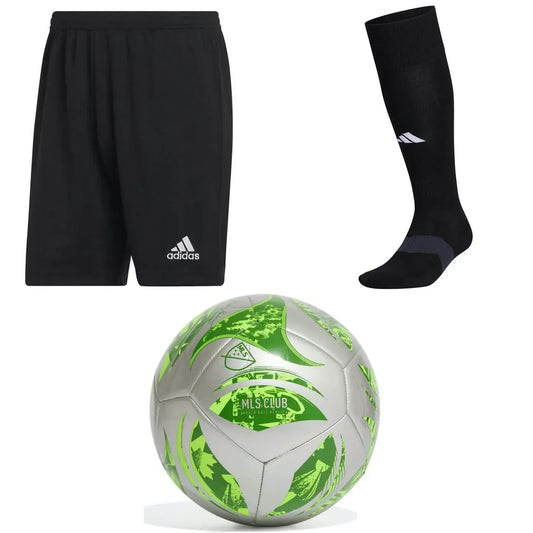 adidas Men's Short/Sock/Ball Bundle