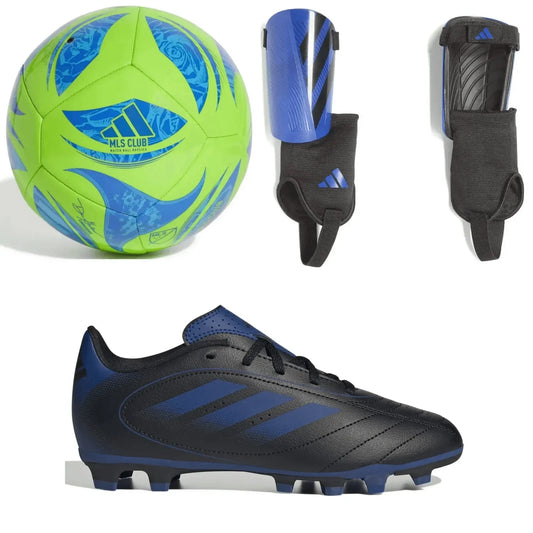 adidas Kids Goletto IX FG/Shin Guards/Ball Bundle