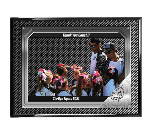 12 x 9 High-Quality Print Floating Over Carbon Fiber Plaque