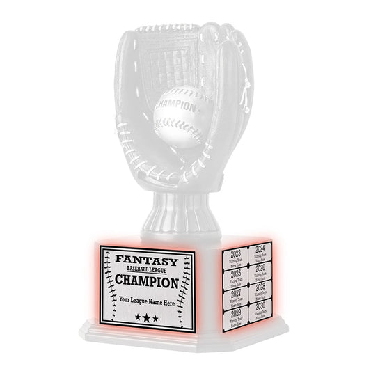 15" Black Baseball Perpetual Baseball Trophy Engraving Redemption