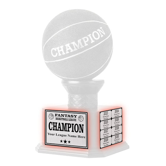 15" Black Basketball Perpetual Basketball Trophy Engraving Redemption
