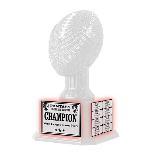 15" Black Perpetual Fantasy Football Trophy Engraving Redemption