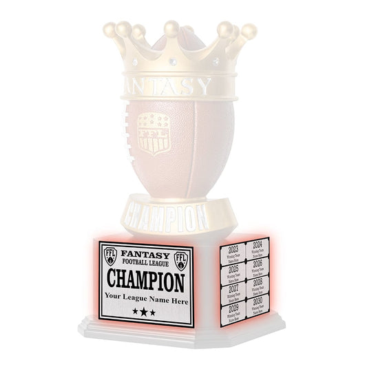 15" Crown Perpetual Fantasy Football Trophy Engraving Redemption
