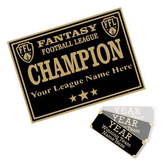 15" Gold Cup Perpetual Fantasy Football Trophy Engraving Redemption