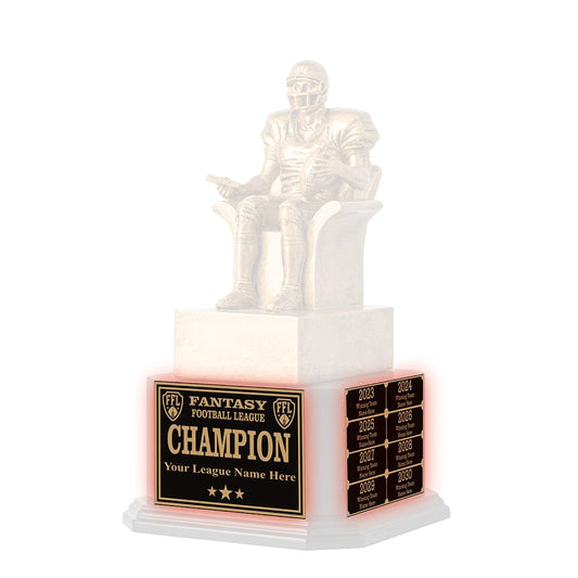 15" Golden Player Perpetual Fantasy Football Trophy Engraving Redemption