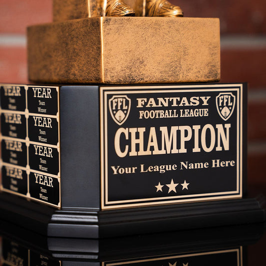 15" Perpetual Fantasy Football Trophy - Golden Player