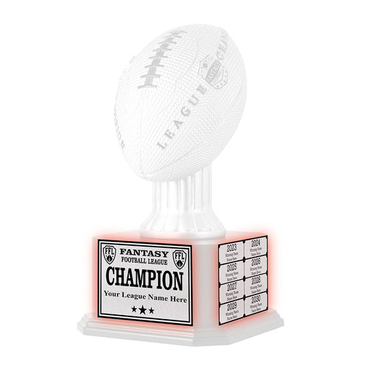 15" Silver Perpetual Fantasy Football Trophy Engraving Redemption