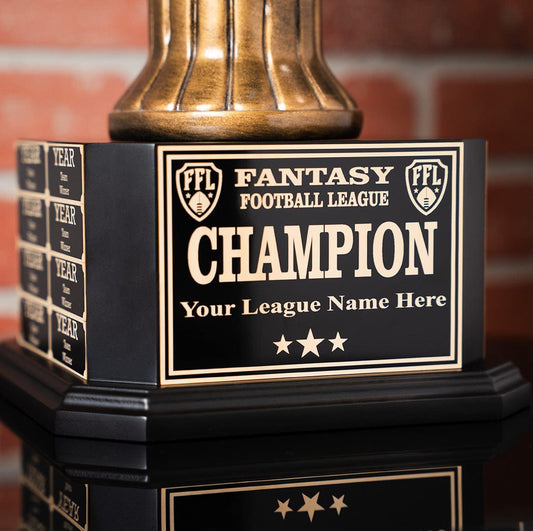 16" Football Trophy - Antique Gold