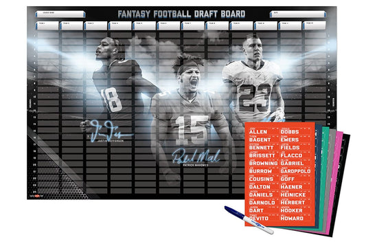 2025 NFL Superstar Fantasy Football Draft Board Kit - 12, 10, 8 team