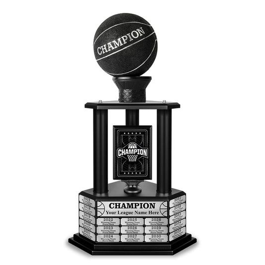 TrophySmack 26-36” Black Basketball Trophy