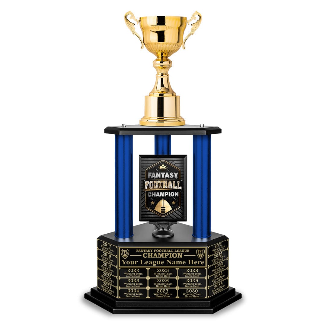 TrophySmack 26"-36” Fantasy Football Perpetual Trophy - Gold Cup