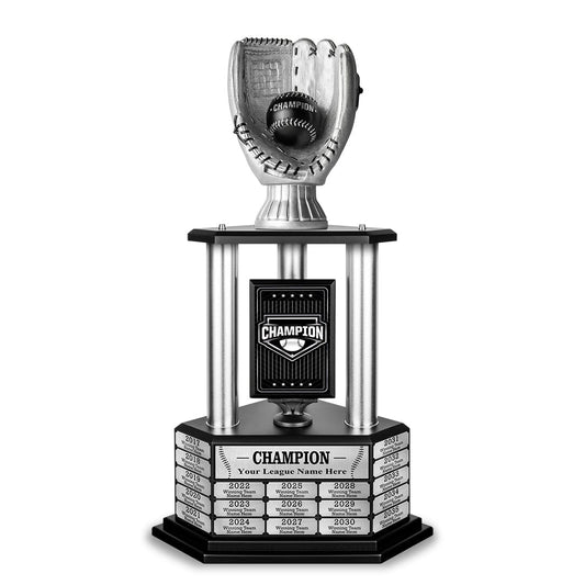 TrophySmack 26-36” Silver Baseball Trophy