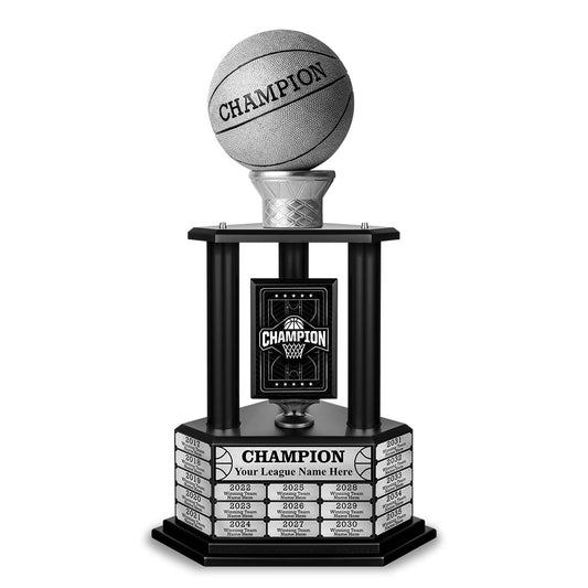 26-36 Inch Silver Basketball Trophy by TrophySmack