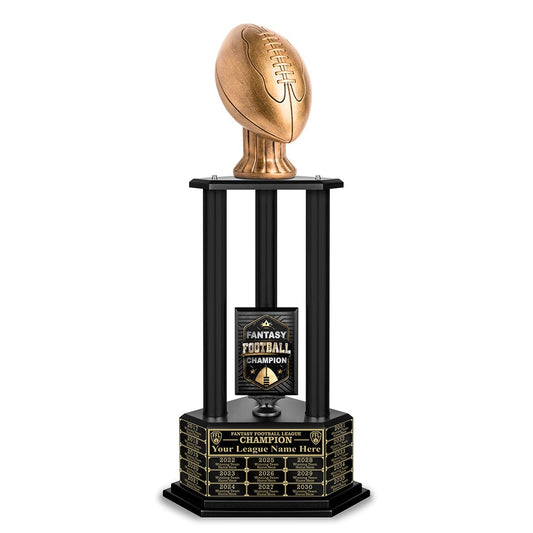 TrophySmack 26-56” Antique Gold Football Championship Trophy