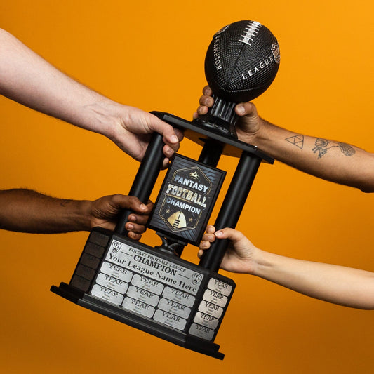 26"-56" Perpetual Fantasy Football Trophy - Black Football